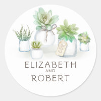 Mason Jar Succulents Rustikale Landhochzeit