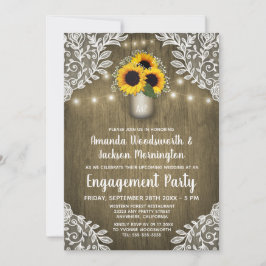 Mason Jar Sunflower Engagement Party Einladungen