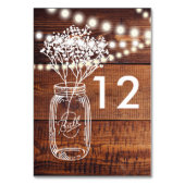 MASON JAR TISCHNUMMER RUSTIK (Rückseite)