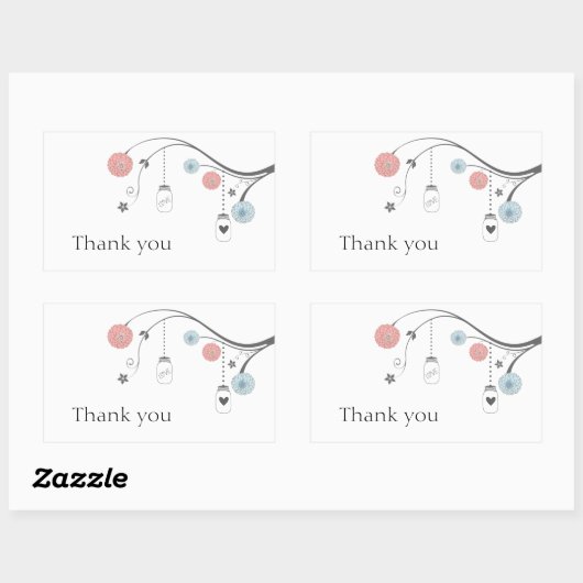 Mason Jar Tree Stickers (Blatt)