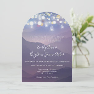 Mason Jar Ultra Violet Lila Wedding Einladung