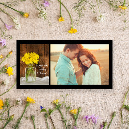 Mason Jar und Daisies Country Wedding Vielen Dank Dankeskarte