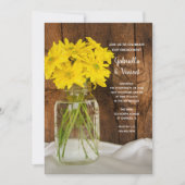 Mason Jar und Daisies Länderbindungspartei Einladung (Vorderseite)