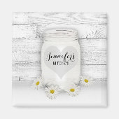 Mason Jar und Daisies Magnet (Vorne)