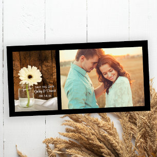 Mason Jar und Daisy Country Wedding Save the Date