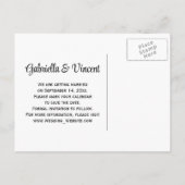 Mason Jar und Daisy Country Wedding Save the Date Ankündigungspostkarte (Rückseite)