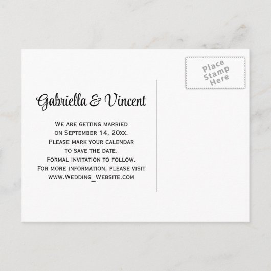 Mason Jar und Daisy Country Wedding Save the Date Ankündigungspostkarte (Rückseite)