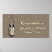 Mason Jar und Fireflies Banner Poster (Vorne)