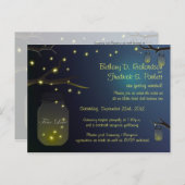 Mason Jar und Fireflies bei der Einladung zur Hoch (Vorne/Hinten)