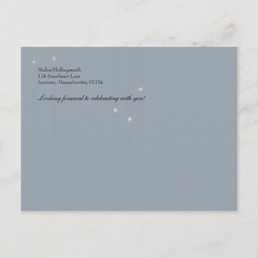 Mason Jar und Fireflies Einladungen für Hochzeiten (Rückseite)