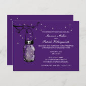 Mason Jar und Fireflies Einladungen für Hochzeiten (Vorne/Hinten)