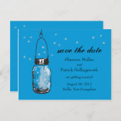 Mason Jar und Fireflies Einladungen für Hochzeiten (Vorne/Hinten)