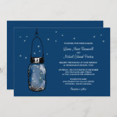Mason Jar und Fireflies Hochzeitseinladungen Einladung (Vorne/Hinten)