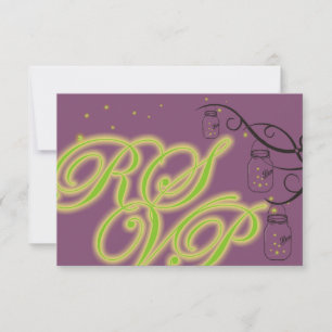 Mason Jar und Firefly UAWG - Lila Pistachio RSVP Karte