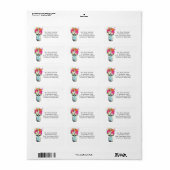 Mason Jar und Gerber Daisies Adressaufkleber (Vorne)