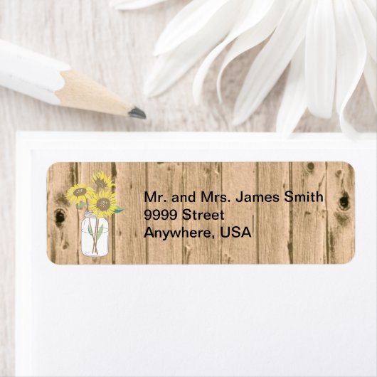 Mason Jar und Holz-Mailing-Label (Insitu)