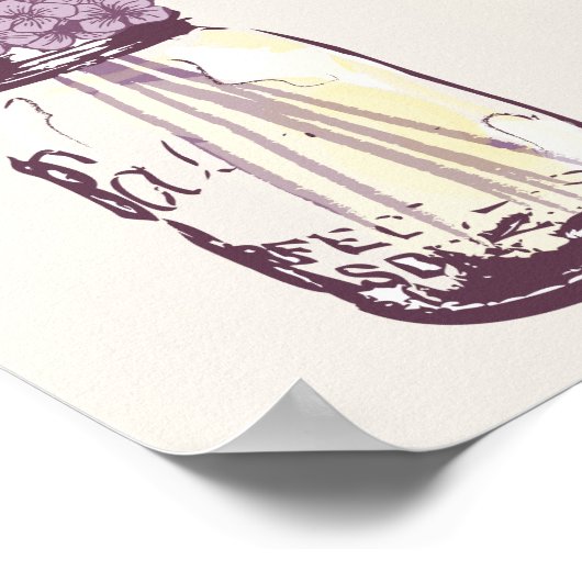 Mason Jar und Hydrangeas Poster (Ecke)