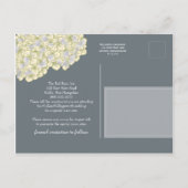 Mason Jar und Hydrangeas Save the Date Ankündigungspostkarte (Rückseite)