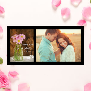 Mason Jar und Pink Daisies Barn Wedding Vielen Dan Dankeskarte