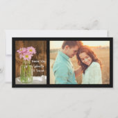 Mason Jar und Pink Daisies Barn Wedding Vielen Dan Dankeskarte (Vorderseite)