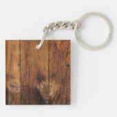 Mason Jar und Pink Daisies Country Barn Wedding Schlüsselanhänger (Rückseite)