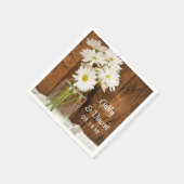 Mason Jar und White Daisies Barn Wedding Serviette (Ecke)