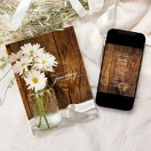 Mason Jar und White Daisies Country Barn Wedding Einladung