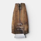 Mason Jar und White Daisies Country Barn Wedding Flaschenkühler (Rückseite)