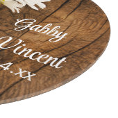 Mason Jar und White Daisies Country Barn Wedding Schneidebrett (Ecke)