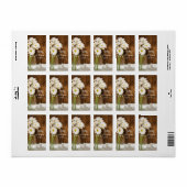 Mason Jar und White Daisies Country Wedding Adressaufkleber (Vorne)