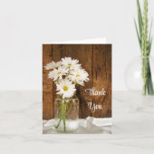 Mason Jar und White Daisies Land Vielen Dank Dankeskarte (Vorderseite)