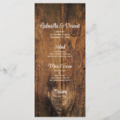 Mason Jar und White Daisy Barn Wedding Menü Menükarte (Rückseite)