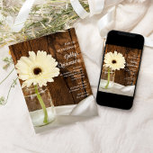 Mason Jar und White Daisy Quinceañera Einladung