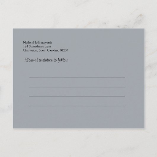 Mason Jar und Wildblumen Einladungen Hochzeiten (Rückseite)