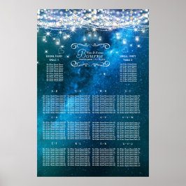 Mason Jar unter den Sternen Hochzeitstabelle Poster