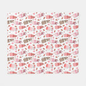 Mason Jar Valentine Milkshakes Fleecedecke (Vorderseite (Horizontal))