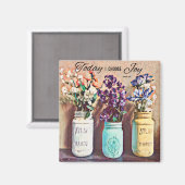 Mason Jar Vase Heute ich wählen Joy Magnet (Vorderseite/Rückseite)