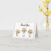 Mason Jar Vielen Dank Anmerkungen Karte (Gelbe Blume)