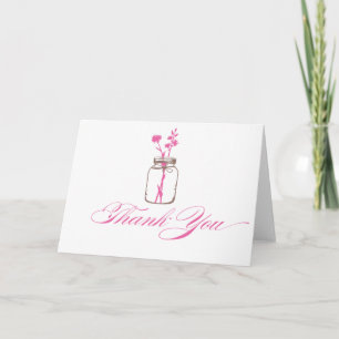 Mason Jar Vielen Dank Notecard Dankeskarte