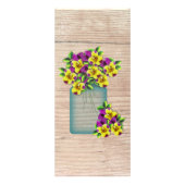 Mason Jar Violas Rack Card Werbekarte (Hinten)