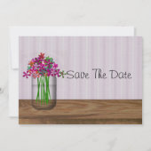 Mason Jar von Blume Save the Date (Vorderseite)