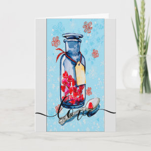 Mason Jar von der Liebe Feiertagskarte