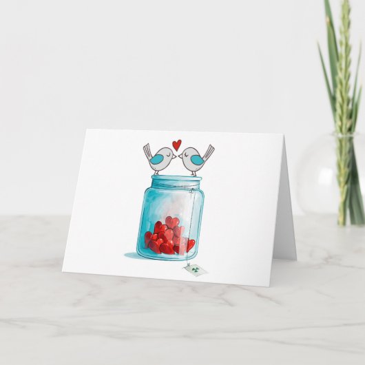 Mason Jar von der Liebe Karte (Vorderseite)