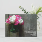 Mason Jar von Rosen und Rosen Einladung (Stehend Vorderseite)