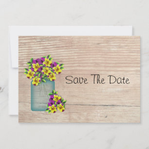 Mason Jar von Stiefmütterchen Save the Date