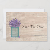 Mason Jar von Violetten Save the Date (Vorderseite)