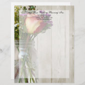 Mason Jar w/Rose und Wildblumen Briefkopf (Vorne/Hinten)