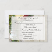 Mason Jar w/Rose und Wildblumen RSVP Karte (Rückseite)