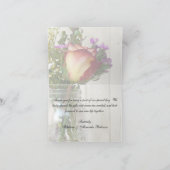 Mason Jar w/Rose und Wildblumen Vielen Dank Dankeskarte (Innenseite)