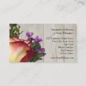 Mason Jar w/Rose und Wildblumen Visitenkarte (Rückseite)